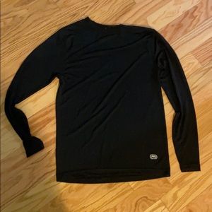 Black athletic shirt.